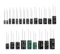 QWORK® 23 Valores 300 Piezas Condensadores Electrolíticos de Aluminio,10uF a 2200uF, 10V-50V