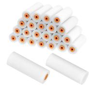 QWORK® 24 piezas cubiertas de rodillo de pintura de espuma 10 cm, funda de rodillo de esponja de alta densidad, para pinturas a base de aceite y agua