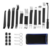 QWORK® 24 Piezas Herramientas Kit Desmontar Coche, Coche Herramienta de Desmontaje Panel, Desmontaje y Montaje Coche Interior de Audio