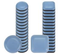 QWORK® 24 Piezas Patines de Muebles de 20 x 20 mm, autoadhesivos de PTFE, Ideales para Mover Muebles Pesados, Cuadrados y Redondos.