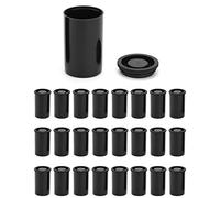 QWORK® 25 Piezas contenedores de Carrete de cámara de plástico, para Actividades científicas, Accesorios pequeños, Negro