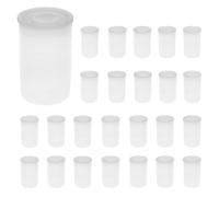 QWORK® 25 Piezas contenedores de Carrete de cámara de plástico, para Actividades científicas, Accesorios pequeños, Blanco