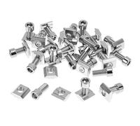 QWORK® 25 Piezas tuercas ranuradas M8 y 25 Piezas tornillos, riel con ranura en T, serie 30, acero al carbono de alta resistencia, niquelado, ideal para perfiles de aluminio