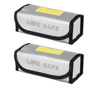 QWORK® 2PCS 185 * 75 * 60MM lipo batería bolsa de seguridad, bolsa ignífuga a prueba de explosiones