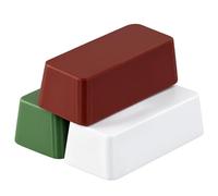 QWORK® 3 barras sólidas de compuesto de pulido, 112 g cada una, para rueda de pulido, marrón grueso, blanco medio y verde fino, para metales