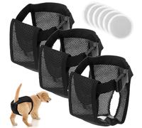 QWORK® 3 Piezas Bragas Perras menstruales L, Reutilizable y Lavable pañal Perro Hembra con 9 compresas