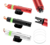 QWORK® 3 Piezas Cortador de cinturón de Seguridad y rompeventanas con Soporte - Acero de tungsteno Muy Duro - diseño Luminoso