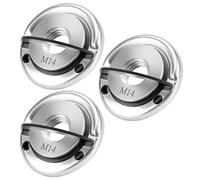 QWORK® 3 Piezas de Tuerca de Liberación Rápida 45MM para Amoladoras M14, Autobloqueo, Acero Robusto