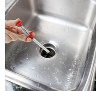 QWORK® 3 Piezas Desatascador de Tuberías Manual - Espiral de Drenaje de 160 cm con Garra, Cepillo Limpiador de 71 cm y Cepillo Limpiador de 45 cm (Tipo Mango)
