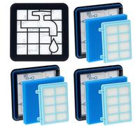 QWORK® 3 Piezas filtros de Repuesto aspiradoras, Compatible con Philips FC9331 FC9332 FC8010