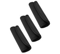 QWORK® 3 piezas Funda para asa de maleta, cómoda funda de neopreno para asa de equipaje para bolsa de viaje, equipaje, maleta (negro)