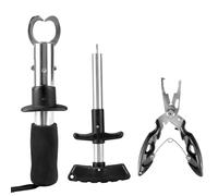 QWORK® 3 Piezas Herramientas de Pesca, Alicates de Pesca Acero Inoxidable, Removedor de Anzuelos con EVA Mango, para Pesca en Agua Dulce y Salada