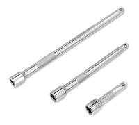 QWORK® 3 piezas Juego de barras de extensión de accionamiento de 1/4 ", acero CR-V, enchufe de extensión, 50mm, 100mm y 150mm