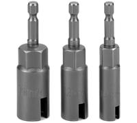 QWORK® 3 piezas juego de destornilladores para tuercas,destornilladores para tuercas hexagonales, vástago hexagonal de acero CR-V de 1/4", 10 mm, 12 mm, 16 mm