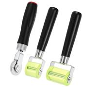 QWORK® 3 piezas juego de rodillos de presión, rodillo de silicona y rodillo de presión, rodillo de insonorización, para bandas de bordes y reparación de neumáticos
