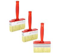 QWORK® 3 Piezas Pinceles para Pintura, Pincel para cercas, 30x120 mm, Ideal para Pintura y Mantenimiento en Exteriores