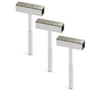 QWORK® 3 Piezas Rectificador de Muelas Diamantado, Piedra Rectificadora para Fresar y Desbastar Ruedas, 45 x 10 mm Cabezal