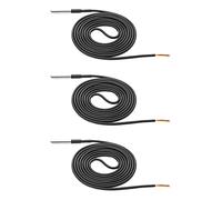 QWORK® 3 piezas sonda de temperatura, sensor de temperatura de acero inoxidable, cable de sensor de 2 m, temperatura -55 ° C a + 125 ° C