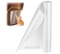 QWORK® 30 cm X 5 m Autoadhesiva Anti ArañAzos Para Gatos, Transparente Pegatina Protector Para SofáS, Puertas Y Muebles