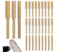 QWORK® 30 Piezas afilador cadena motosierra, afiladores de cadenas 4 mm, 4,8 mm y 5,5 mm, para herramientas de pulido y lijado