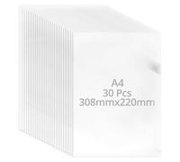 QWORK® 30 Piezas carpetas para documentos A4, carpetas archivadoras plástico con diseño de apertura arqueada, para escuela y oficina