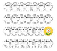 QWORK® 30 Piezas Chapas Personalizadas con Alfiler - 45mm - Chapas Transparentes de Acrílico para Actividades de Bricolaje