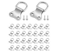 QWORK 30 Piezas D Ring , Fija Cuadros , Colgador Cuadros, Con Tornillos, Para Colgadores De Marcos De Fotos, Soporte De Pared