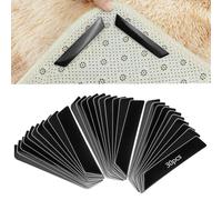QWORK® 30 Piezas Pinzas Alfombra, Base de Alfombra Antideslizante, para Suelos de Laminado, Madera y Azulejos