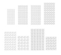 QWORK® 320 Piezas Lagrimas Silicona Adhesivas en 8 Tamaños para Armarios, Puertas y Superficies