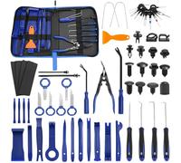 QWORK® 330 Piezas Herramientas Kit Desmontar Coche, Coche Herramienta de Desmontaje Panel, Desmontaje y Montaje Coche Interior de Audio