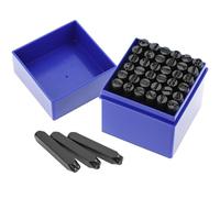 QWORK® 36 Piezas punzones letras y números, sellos de acero 8 mm de la A a la Z y del 0 al 9, para estampar metal, madera y cuero