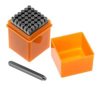 QWORK® 37 Piezas punzones letras y números, sellos de acero 3 mm de la A a la Z y del 0 al 9, para estampar metal, madera y cuero