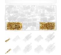 QWORK® 380 piezas kit de conector automotriz, terminales eléctricos de crimpado, paso de 2.8 mm 2 3 4 6 polos, para automóviles, motocicletas