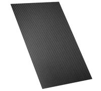 QWORK® 3K Lámina de fibra de carbono, 200 x 300 x 1 mm, fibra de carbono, negro