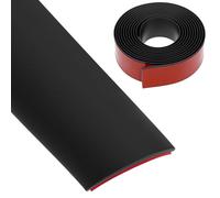 QWORK® 3m tira de transición autoadhesiva en negro, Tira de PVC flexible de 4 cm de tira de piso tiras