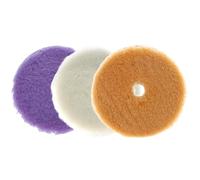 QWORK® 3tlg almohadillas de pulido de lana de oveja 150mm - Almohadillas de lana para máquinas de pulido de automóviles, para eliminar arañazos y oxidación.