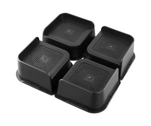 QWORK® 4 Piezas 5 cm Elevador de Muebles,para Cama Sofá Escritorio Silla Refrigerador Lavadora, Diseño en Forma de L, hasta 2700kg