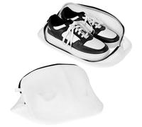 QWORK® 4 Piezas bolsa zapatillas lavadora, bolsa de malla con cremallera protectora - Ideal para zapatillas y prendas delicadas