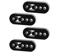 QWORK® 4 Piezas Colgadores de Tubos de Escape 4 Agujeros Colgadores Goma para la Mayoría de los Coches