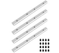 QWORK® 4 Piezas Conector Recto de Aluminio, para Perfil de Extrusión de Aluminio Serie 3030, con tornillos M6