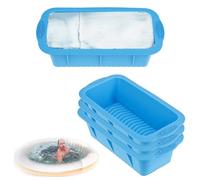 QWORK® 4 Piezas cubitera hielos grande silicona, hielo reutilizables, para baño de hielo, baño frío