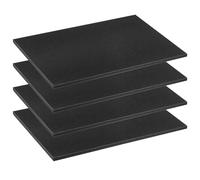 QWORK® 4 piezas cubos de espuma cuadrados 400 x 300 x 10 mm, espuma de poliuretanom, para proteger herramientas, cámaras, cosméticos y manualidades.