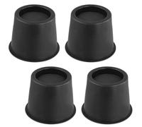 QWORK® 4 Piezas Elevadores de Cama Redondos de 10 cm, Elevadores de Muebles, hasta 990kg, para Cama, Sofá, Escritorio, Silla, Refrigerador