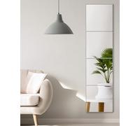 QWORK® 4 Piezas Espejos de Pared, Espejos Adhesivos, Espejos Decorativos de Pared, 30x30cm, para Sala de Estar, Dormitorio, baño