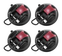 QWORK® 4 Piezas Ganchos de ventosa, fuerte succión ventosas con gancho, para camping, autocaravana, caravana