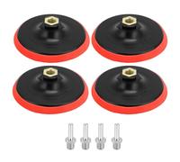 QWORK® 4 Piezas M14 125 mm Plato de lijado con gancho y bucle, incluida la biela M14