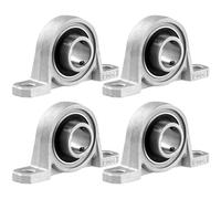 QWORK® 4 Piezas Rodamientos con Soporte - 20 mm de Diámetro Interior - Rodamientos de Almohada de Zinc para Transportadores e Impresoras 3D