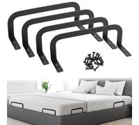 QWORK® 4 Piezas Soportes para Colchón, Sujeta Colchones Antideslizantes, para Paneles de Cama Macizos, Estructuras de Cama de Madera