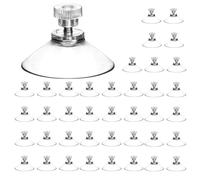 QWORK® 40 piezas de ventosa, ventosas para cristal, Ø 40mm con tuerca moleteada