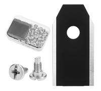 QWORK® 45 Piezas cuchillas repuesto para cortacésped con tornillos, compatible con Husqvarna, Gardena Sileno y Yard Force